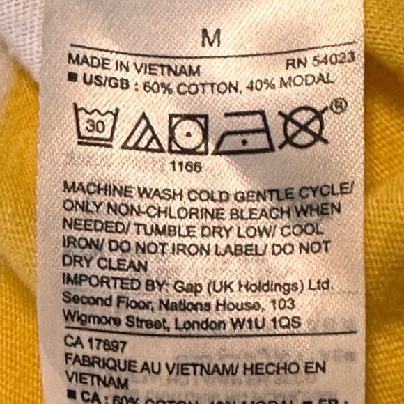 GAP Yellow and White Striped Tee - Picture 5 of 5